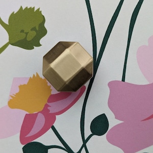 Classic style solid brass drawer knob/Geometric gold cabinet pull/Gold door knob/Gold drawer pull/furniture hardware/cabinet renovation