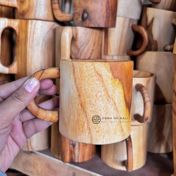 Handcrafted Teak Wood Mug