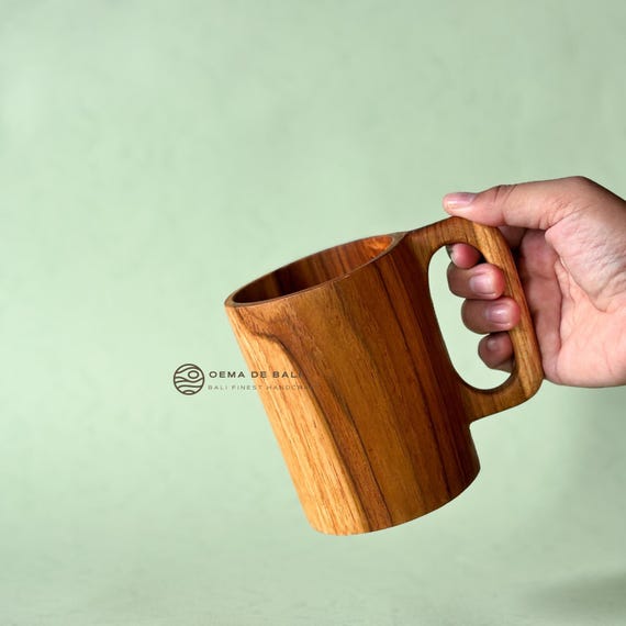 Handcrafted Teak Wood Mug