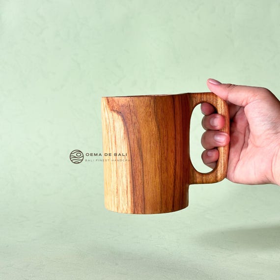 Handcrafted Teak Wood Mug