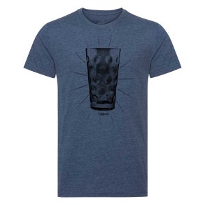 Vinojunkie™ T-shirt "Dubbeglas" da uomo S-3XL - Wine Love & Wine Lifestyle Palatinato Rheinhessen Mosella Franconia vicino Rheingau Regalo per uomo