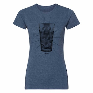 Vinojunkie™ T-Shirt "Dubbeglas" Ladies S-XXL - Weinliebe & Wein Lifestyle Pfalz Rheinhessen Mosel Franken Rheingau Ahr Regalo per fidanzata