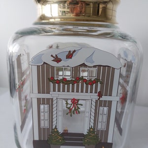 Holmegaard Christmas vintage cookie (bisquit) glass jar with Christmas motives. Designed in Denmark, from the 2022 collection.