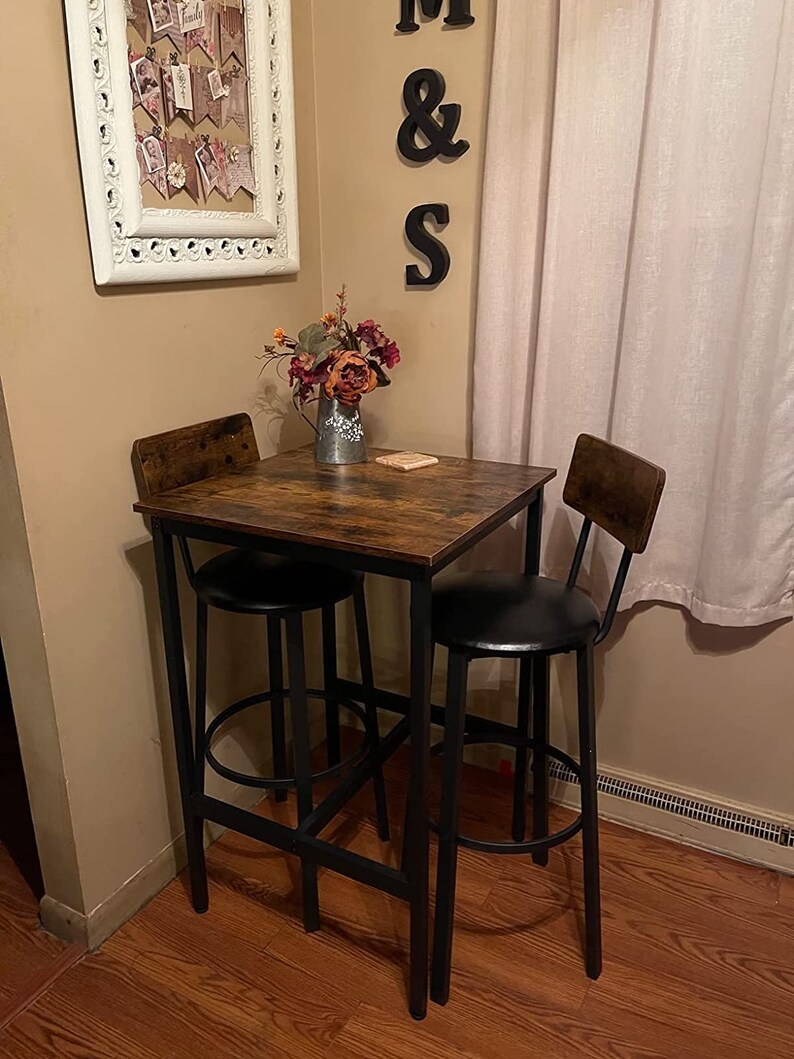 Industrial Style Square Tall Bar Table Pup Dining Table Etsy UK