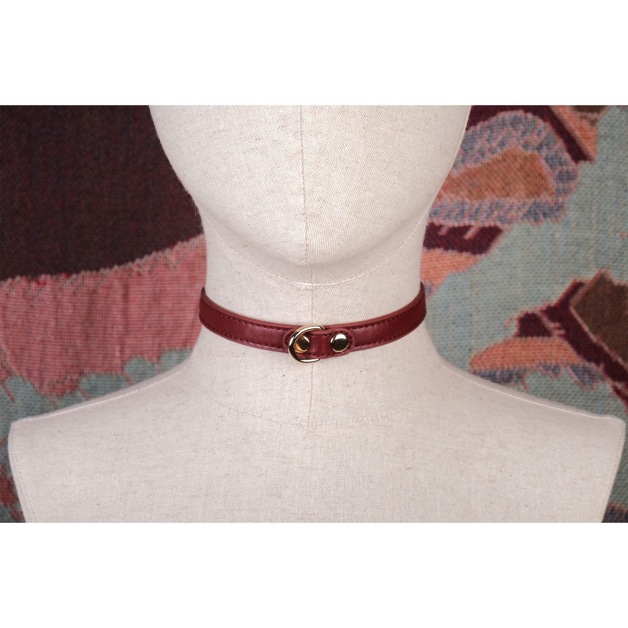 Red Cowhide D Ring Collar Choker for Women or Men/real Leather Etsy