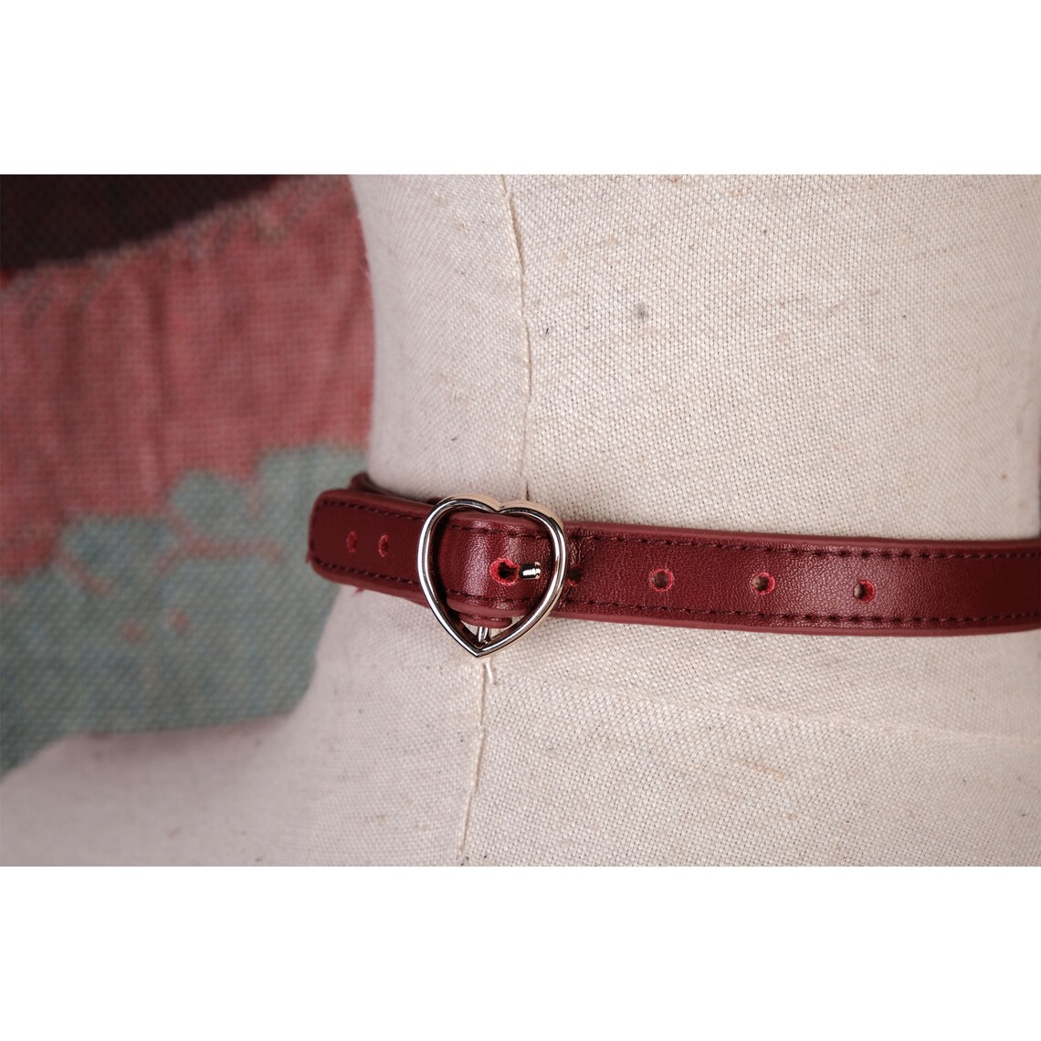 Red Cowhide D Ring Collar Choker for Women or Men/real Leather Etsy