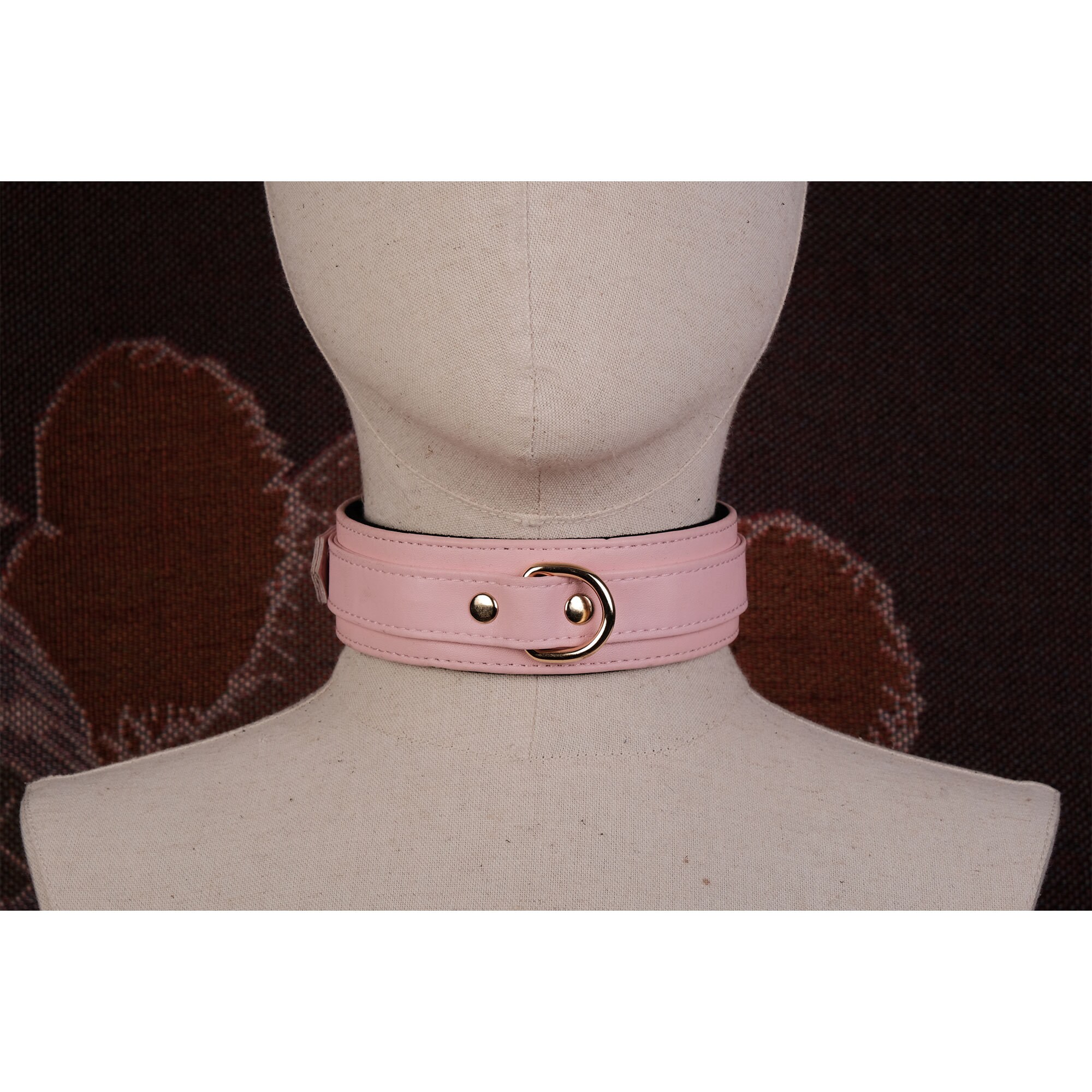 Pink Collar and Leash Chain Set for Woman and Men/pink Vegan Etsy