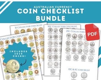 Australian Coin Collection Checklist Bundle: Collector's Guide (Digital Download)