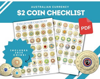 Australian Two Dollar Coin Checklist: Coloured Coin Collector's Guide (Digital Download)