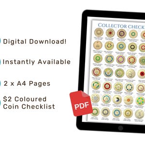 Australian Two Dollar Coin Checklist: Coloured Coin Collector's Guide (Digital Download) image 2