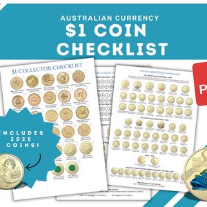 Australische One Dollar Münzen Checkliste: Gedenkmünzensammlung (Digitaler Download)