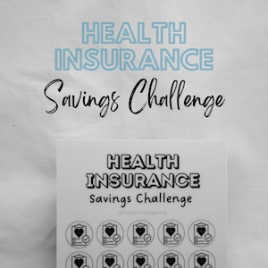 Health Insurance Saving Challenge Tracker | Health Fund | Aus Cash Stuffing Resource | Barefoot Investor | Cash Envelope Method | Bill Save