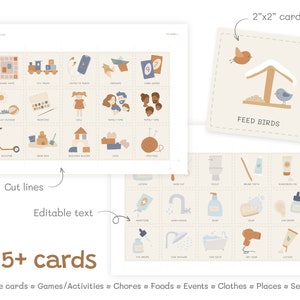 Visual Schedule Routine Cards, Montessori Toddler Planner (Printable) image 2