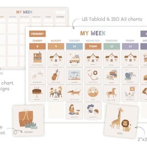 Printable Weekly Planner with editable cards
