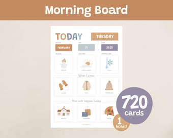 Kinder Morgentafel: Wetterkarte, Routinekarten (druckbar)