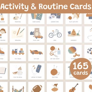 Paquete de tarjetas de rutinas de actividades, iconos de horarios visuales editables, paquete de expansión de tarjetas para niños, actividades de rutina diaria, Montessori para la escuela en casa