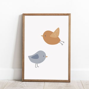 Vögel Print für Kinder / Boho Vögel Print / Kinderzimmer Dekoration / Boho Wanddeko / Kinderzimmer Poster / DIGITALER DOWNLOAD