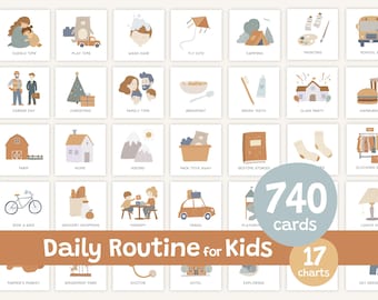 Visual Schedule, Daily Routine Cards for Toddlers (Printable)
