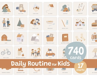 Visual Schedule, Daily Routine Cards for Toddlers (Printable)