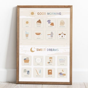 Visual Schedule, Daily Routine Cards for Toddlers (Printable)