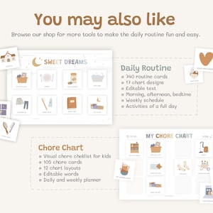 Visual Schedule Routine Cards, Montessori Toddler Planner (Printable) image 8