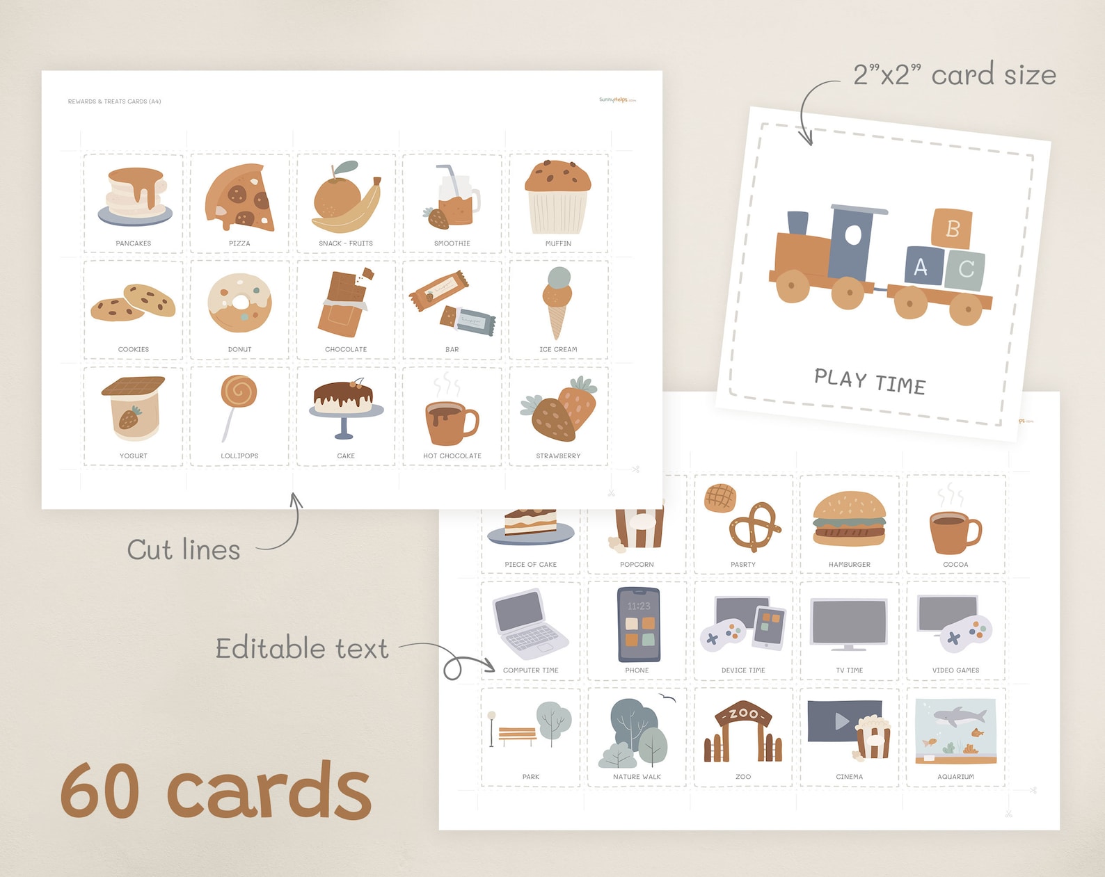 Visual Routine Cards Rest Time Reward & Treats Visual Routine Cards for Kids, Printable Schedule ...