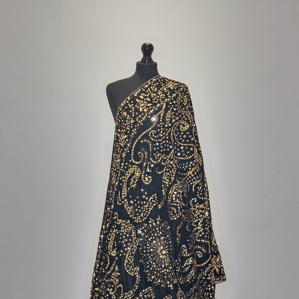 Pakistani Mirror Embroidered Velvet Dupatta