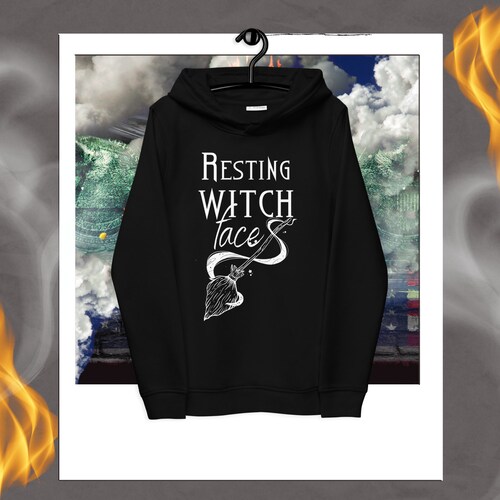 Halloween witch Women's eco fitted hoodie + Free gift 29 order digital files