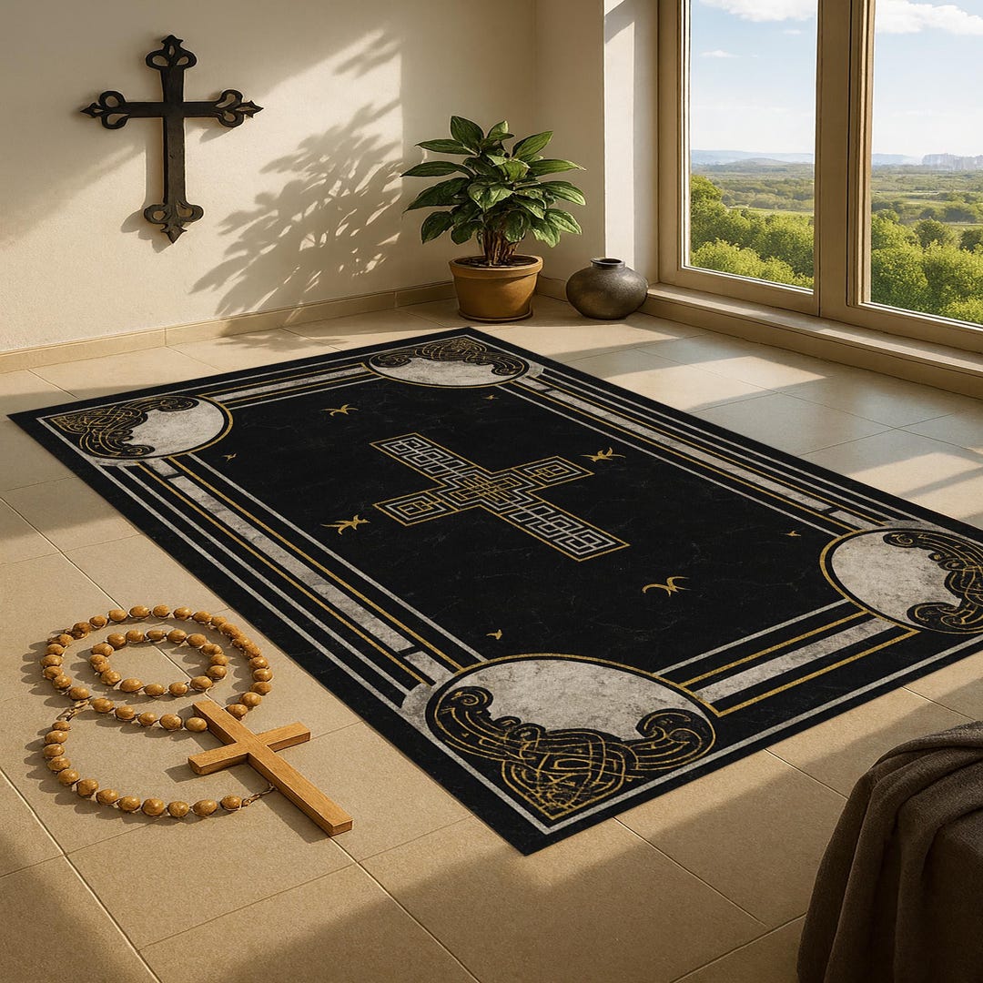 Orthodox Rug Christian Prayer Rug, Custom Prayer Rug, Catholic-orthodox Cross ...