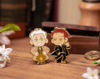 Dancing Ineffable Husbands Pin Set - Crowley and Aziraphale | Hard Enamel Pins