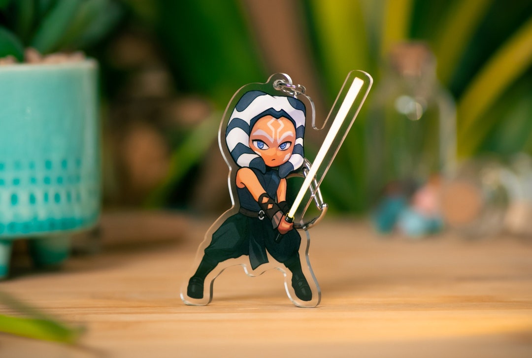 Ahsoka Tano Acrylic Charm Keychain | 3 Inch 7.5 Cm Double Sided (ashoka ...