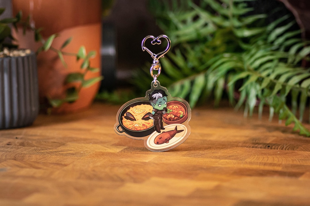 Half-orc Warlock Acrylic Food Charm - Fjord Stone | 2.5 Inch 6.3cm CR ...