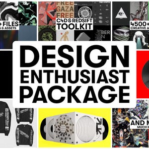 Designer Enthusiast Package - Everything I’ve ever released: Mockups, Textures, Vectors, PSDs, 3D Assets, Fonts, C4D Materials image 1
