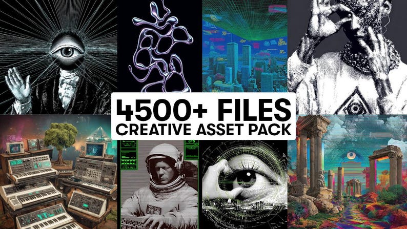 Designer Enthusiast Package - Everything I’ve ever released: Mockups, Textures, Vectors, PSDs, 3D Assets, Fonts, C4D Materials image 2