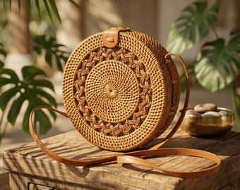 Real Rattan Bag Bali Handwoven