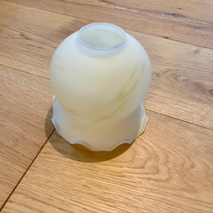 Vintage small glass shade pale yellow marbling ceiling or wall light replacement 5 available