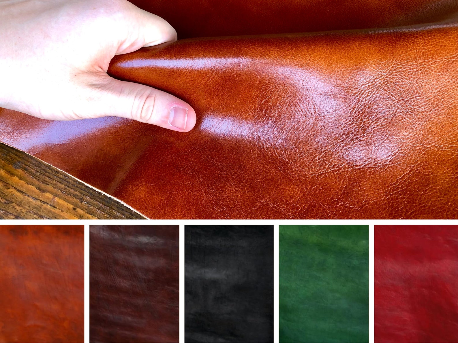 Brown Full Grain Veg-Tanned Cowhide Leather Tooling Cowhide Leather Pre Cut Skin 2 0mm - View #5
