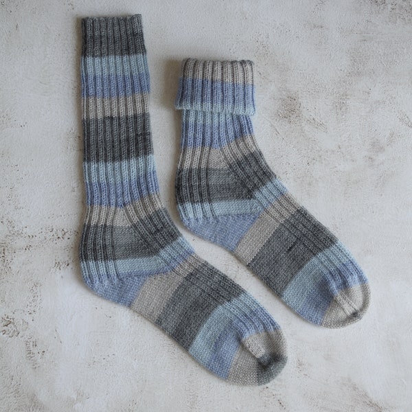 Warme Hohe Handgestrickte Socken Größe 38-39