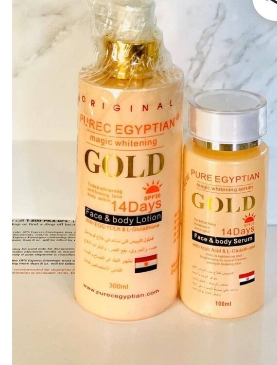 2 X Purec Egyptian Gold Face and Body Lightening Authentic Etsy UK