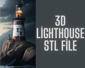 3D Lıghthouse Stl File,Garden and Home Decoration,Solar Lamp,Irish Lighthouses,Maritime