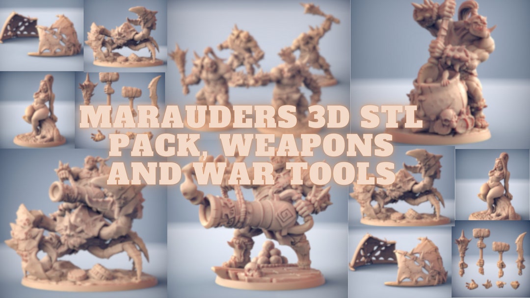 Marauders 3D Stl Pack Weapons and War Tools Etsy