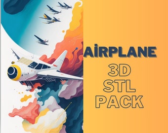 Airplane 3D Stl Pack,3D Stl Pack of Aircraft, F16,Digital Dowland,3D File,3D Printer File,Best Seller