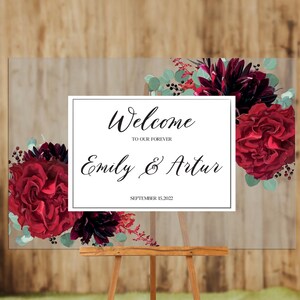 Acrylic Bridal Shower Welcome Sign | Wedding Welcome Sign Entrance | Wedding Day Signage | Reception, Ceremony Decor | Wedding Day Signage