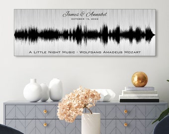 Benutzerdefinierte Song Sound Wave Art, Jubiläumsgeschenk aus gebürstetem Aluminium