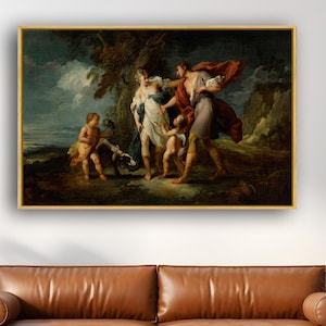 Framed Venus and Adonis Canvas Print | Francois Boucher Giclee Wall Art | Vintage Decor for Home & Office | Classical Wall Art