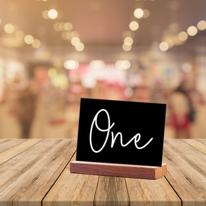 Black Acrylic Customizable Table Numbers, Cafe Table Numbers, Restaurant Table Numbers, Personalized Acrylic Sign, Wedding Table Numbers
