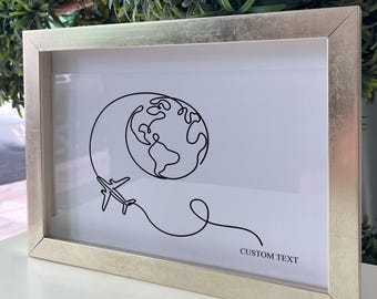Personalized Travel Memory Box | Adventure Ticket Display