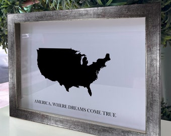 Personalized Travel Keepsake Box, Ticket Display, Adventure Fund