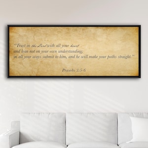 Trust In The Lord Sign - Christian Bible Verse Art, Proverbs 3:5 Decor, Faith & Inspiration Home Decor, Religious Gift for Grandmother