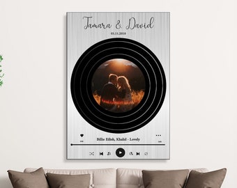 Personalized Song Lyrics Aluminum Wall Art | Anniversary Gift